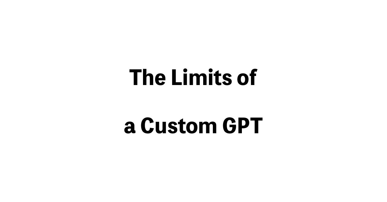 The Limits of a Custom GPT and the Return to an HTML Blog